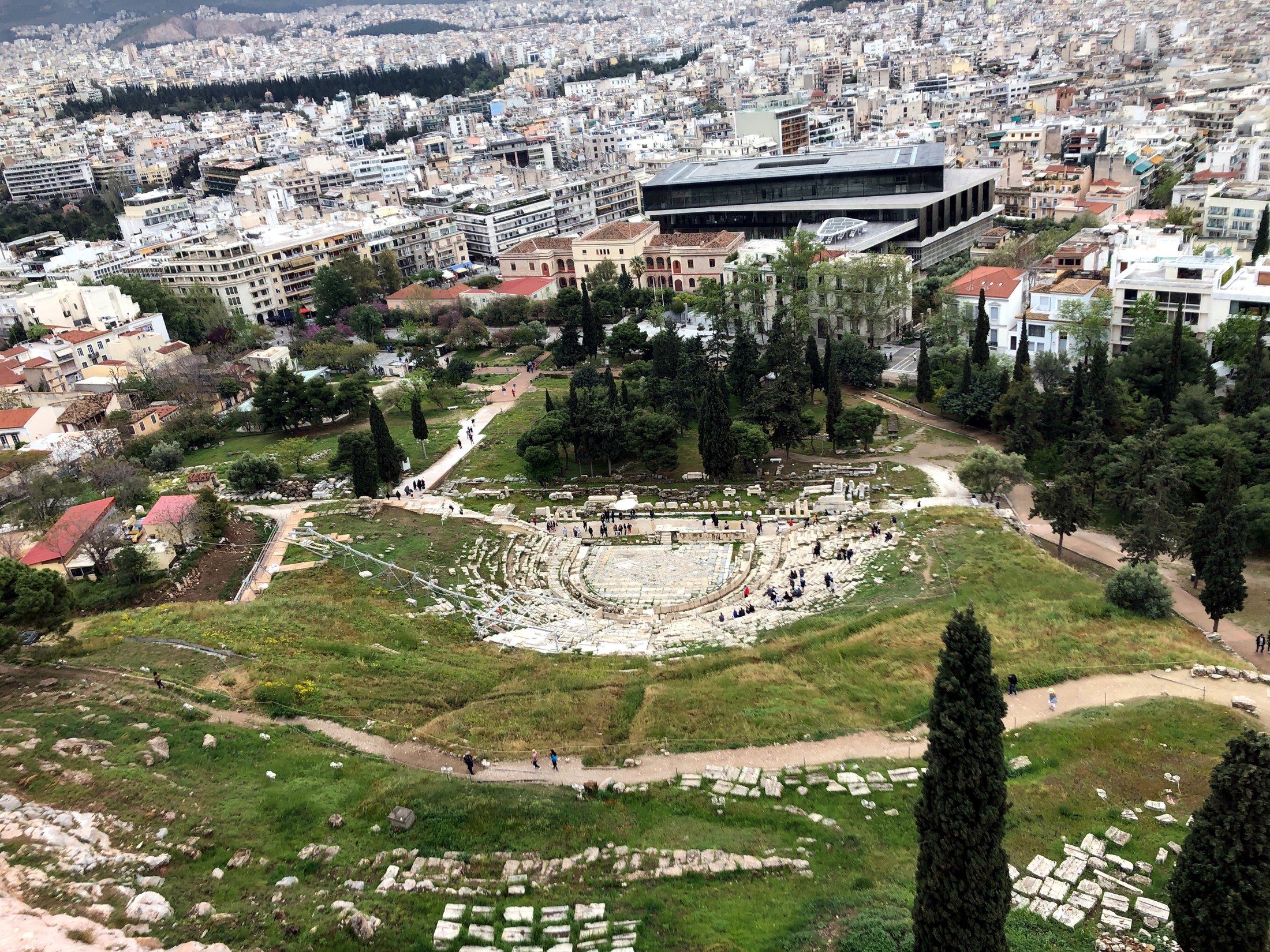 Theatre of Dionysus seen from the Acropolis
