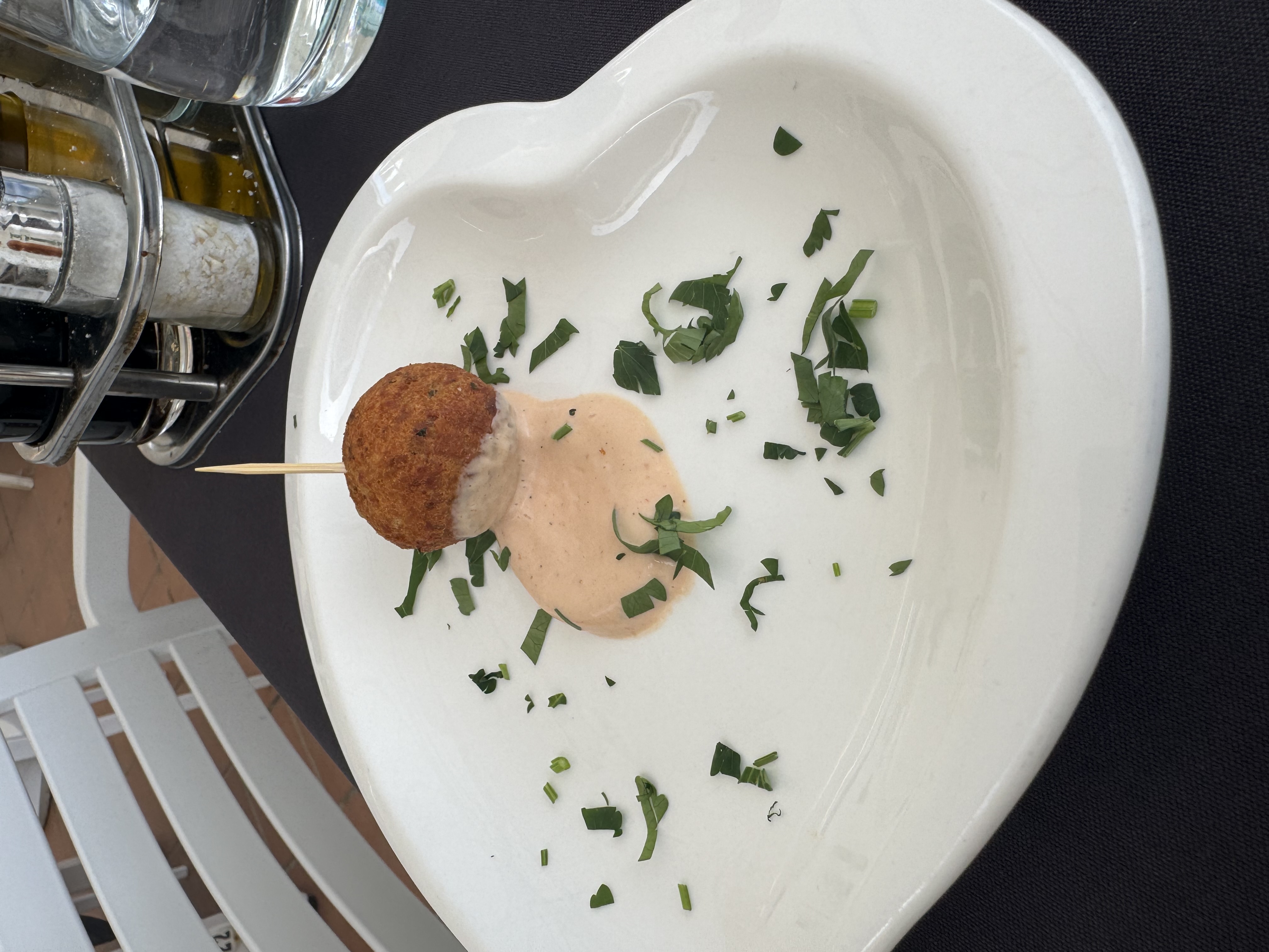 A fried seafood appetizer at Gusto di Mare and Sushi Time in Durrës