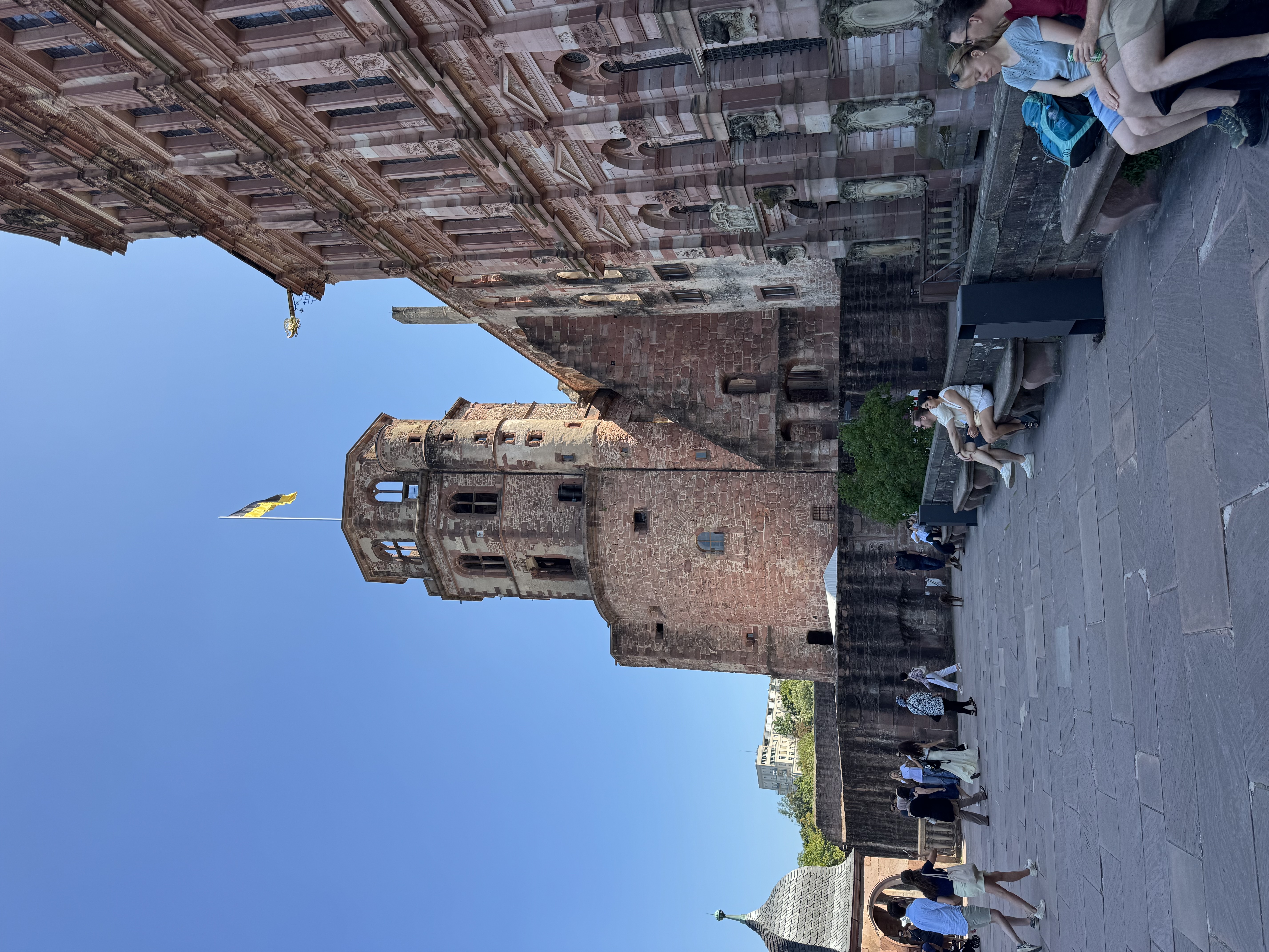 Heidelberg Castle courtyard and red-sandstone palace walls