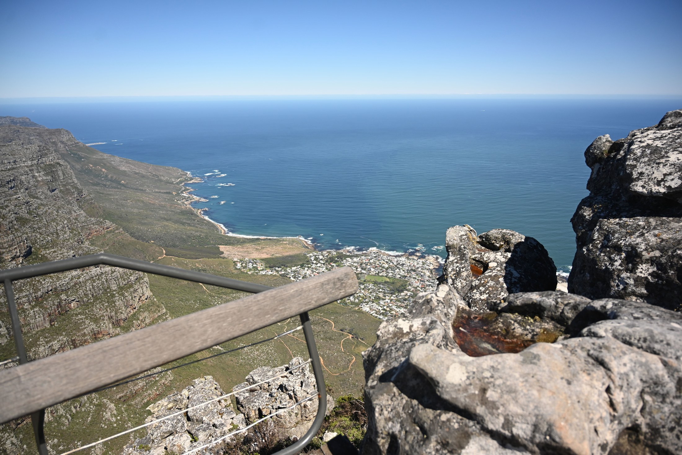 The Cape Town coast and city bowl seen from Table Mountain