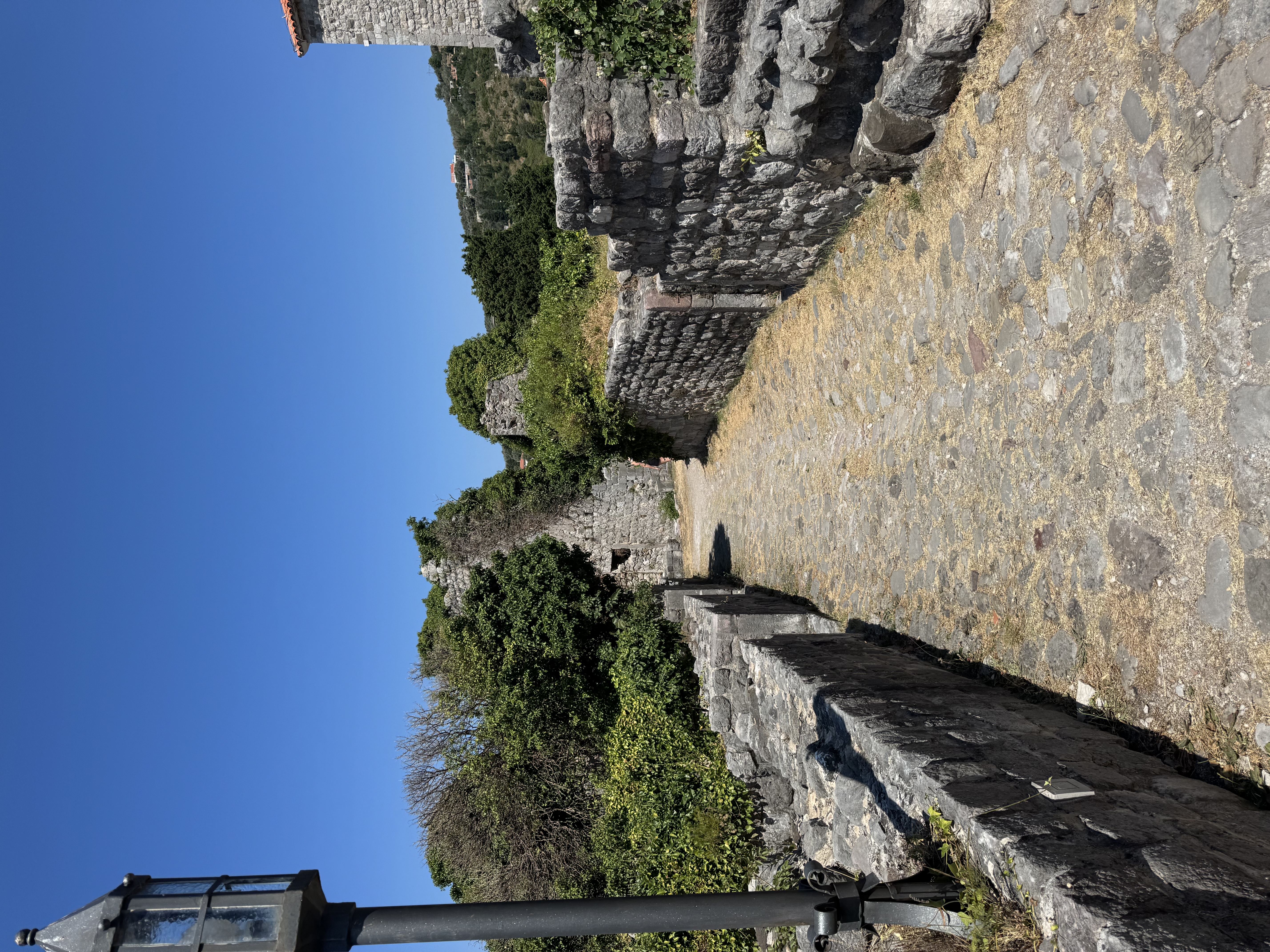 A stone lane inside Stari Bar in Montenegro