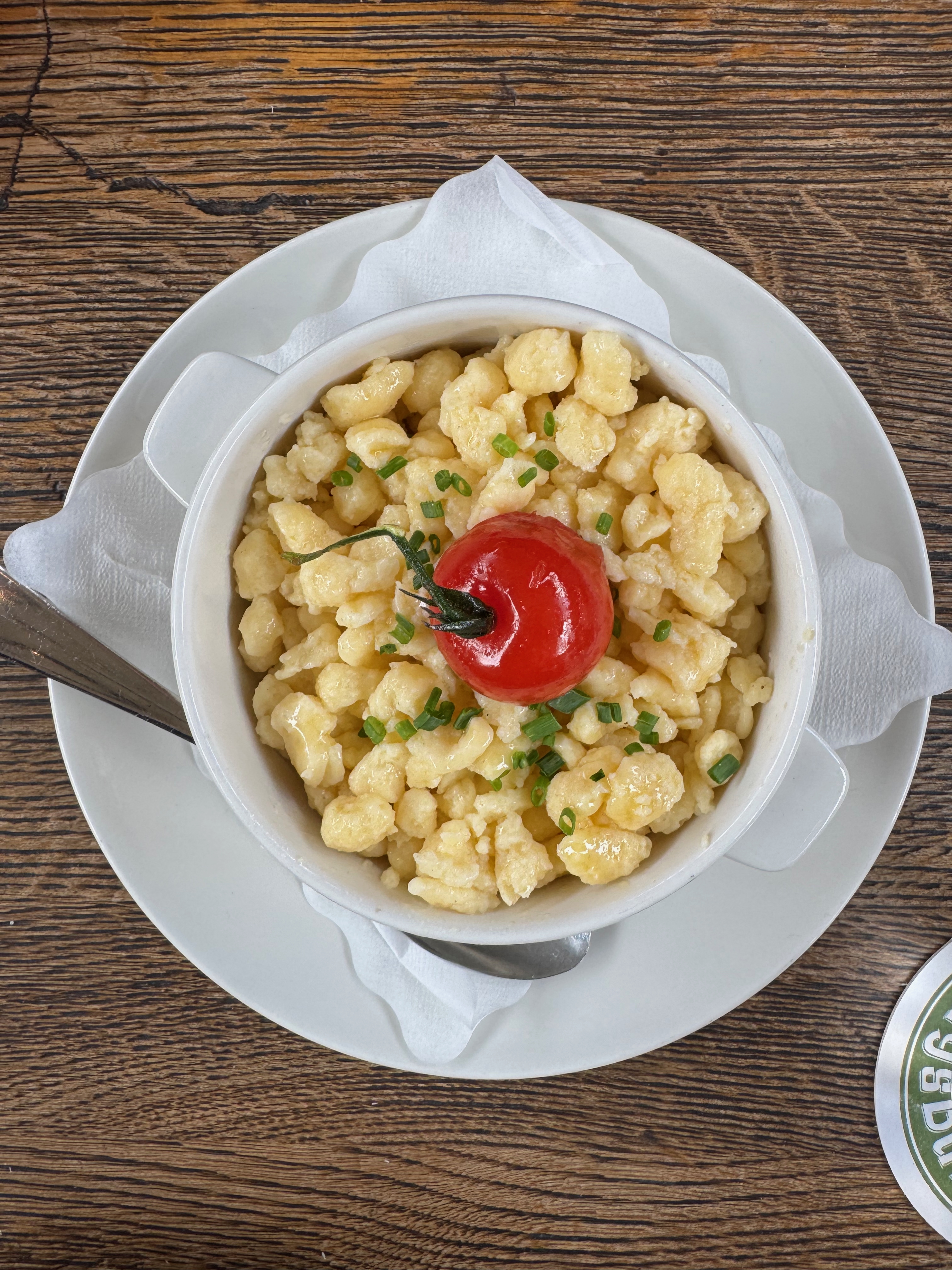 Käsespätzle at Kälberhalle in Augsburg