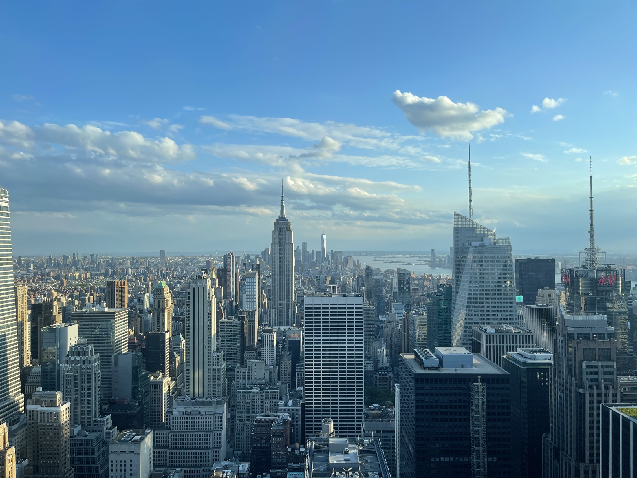 Midtown Manhattan skyline with the Empire State Building from an observation deck