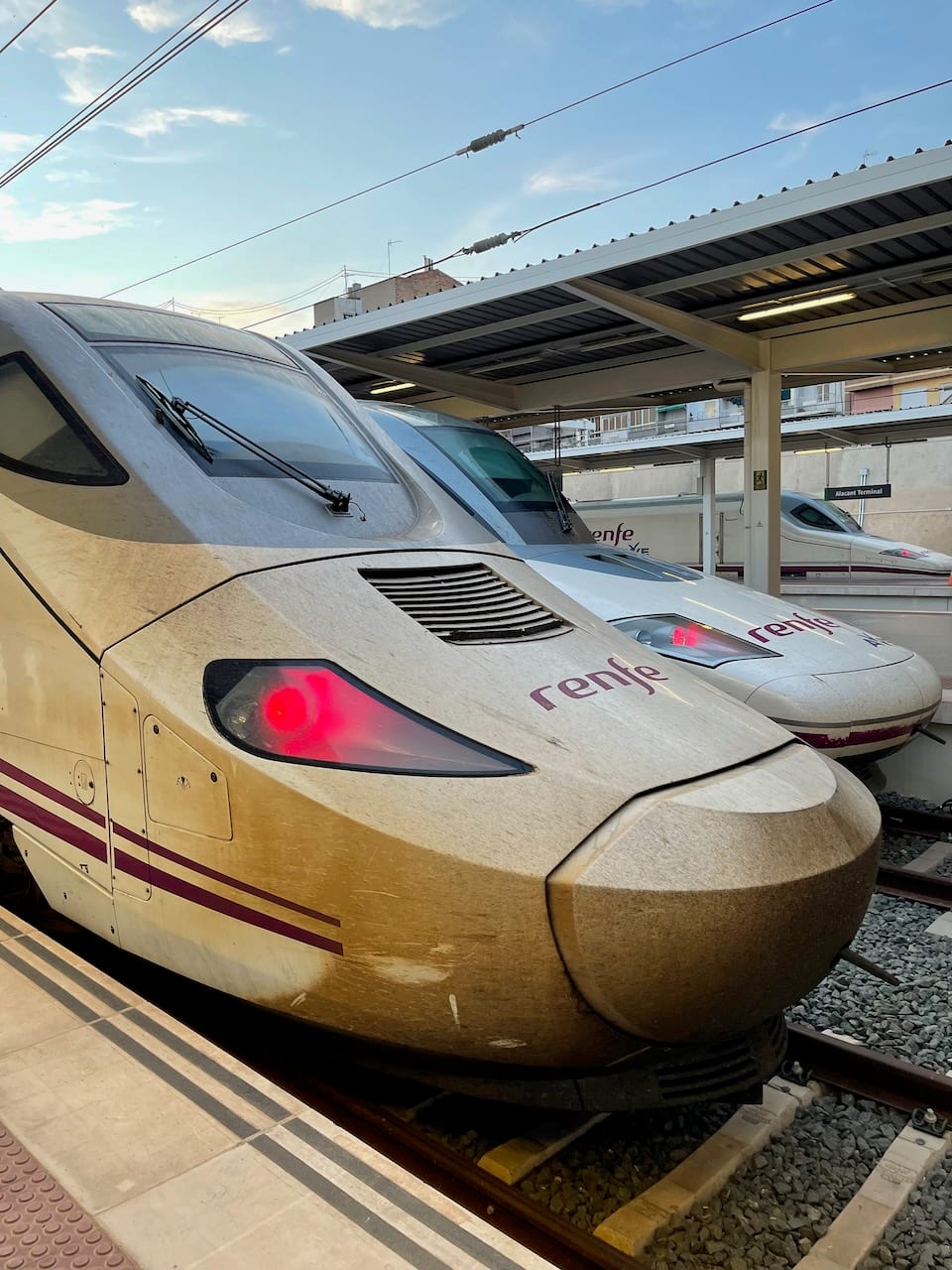 Renfe high-speed trains at Alicante Terminal station