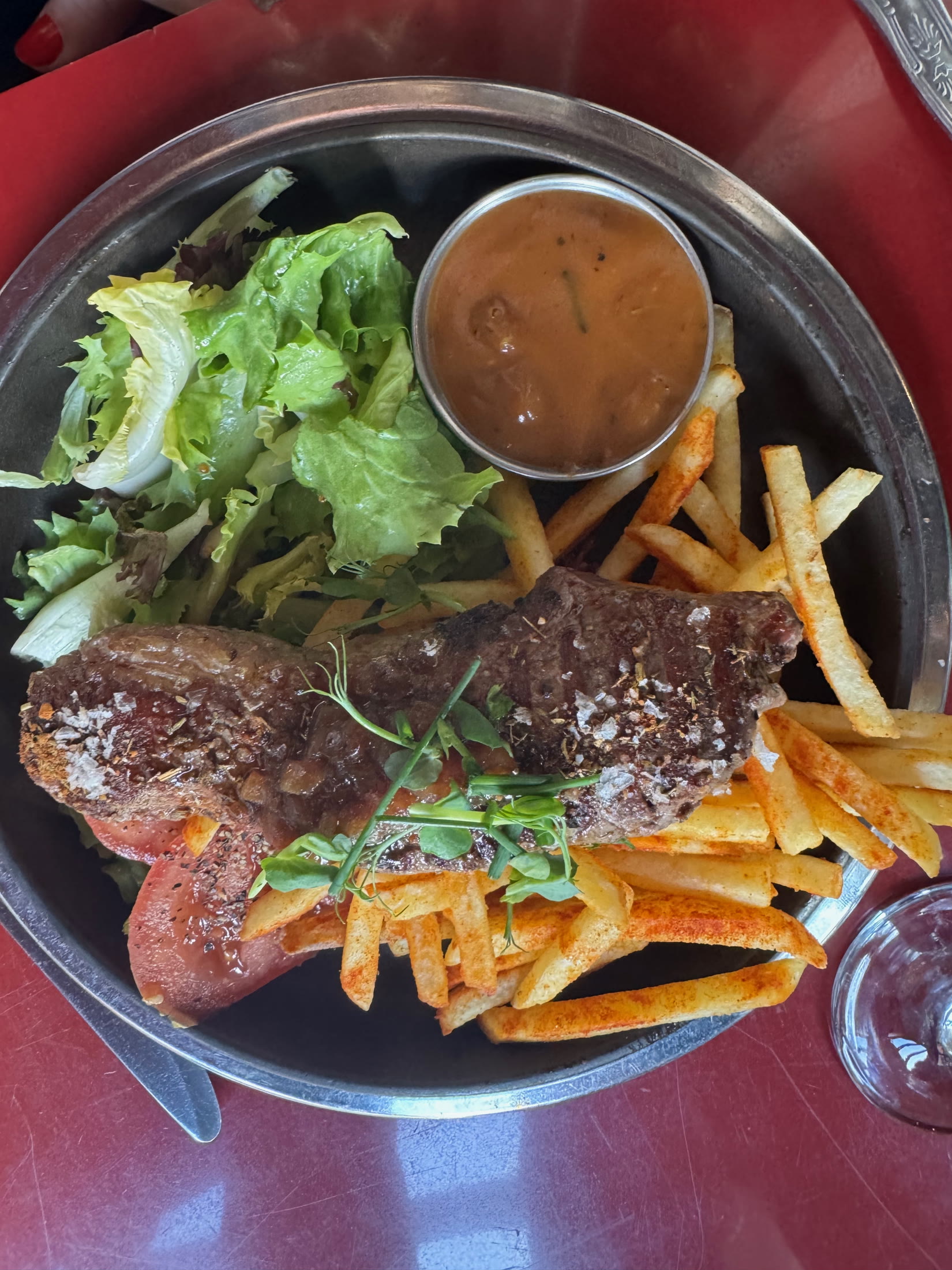 Steak frites at Boeuf in Dublin