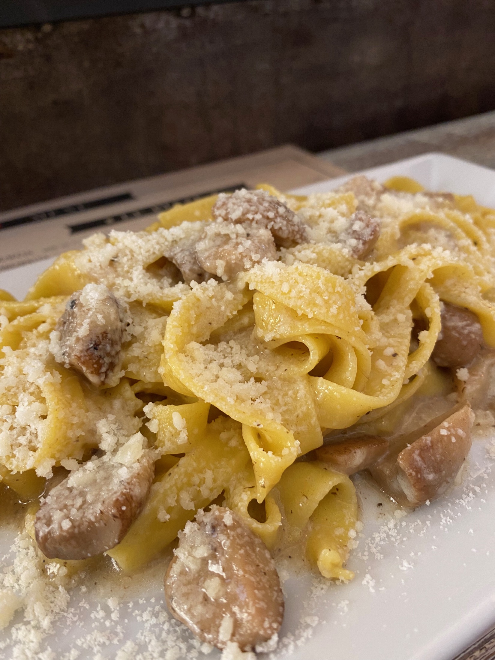 A plate of pasta at Pasta In Corso in Rome