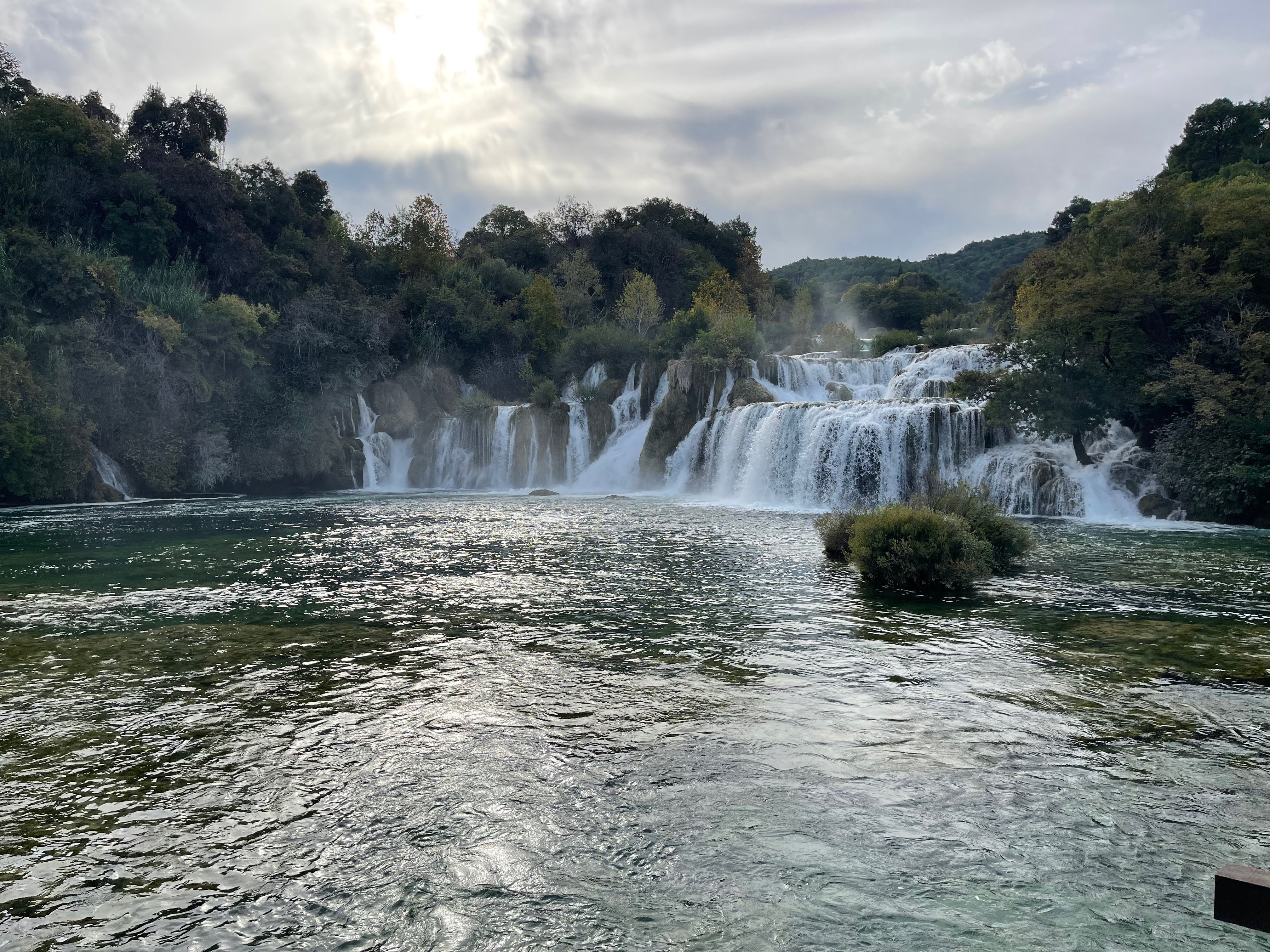 Skradinski Buk waterfall in October shoulder-season light