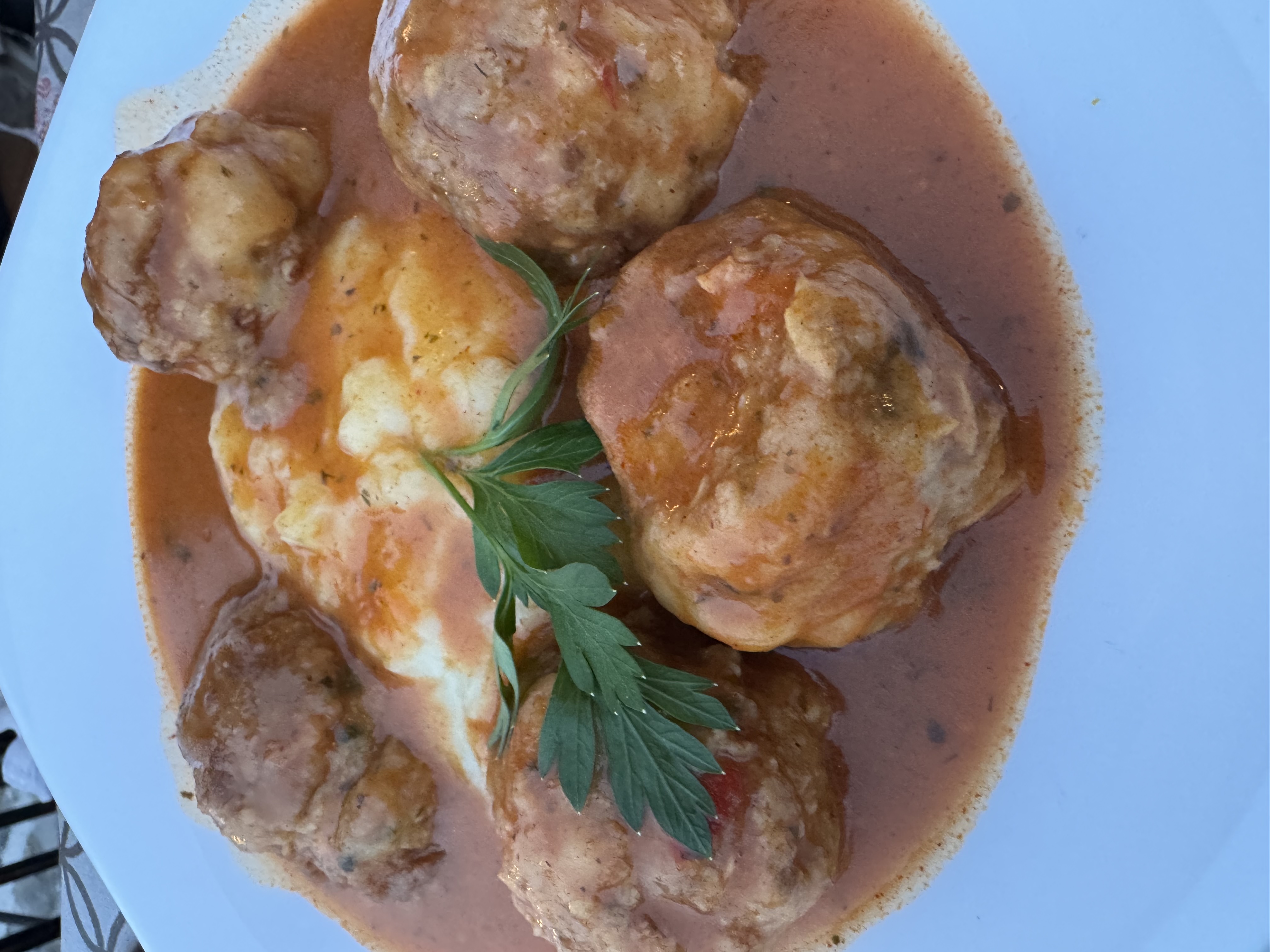 A plate of stuffed vegetables at Restaurant Bella Vista in Mostar