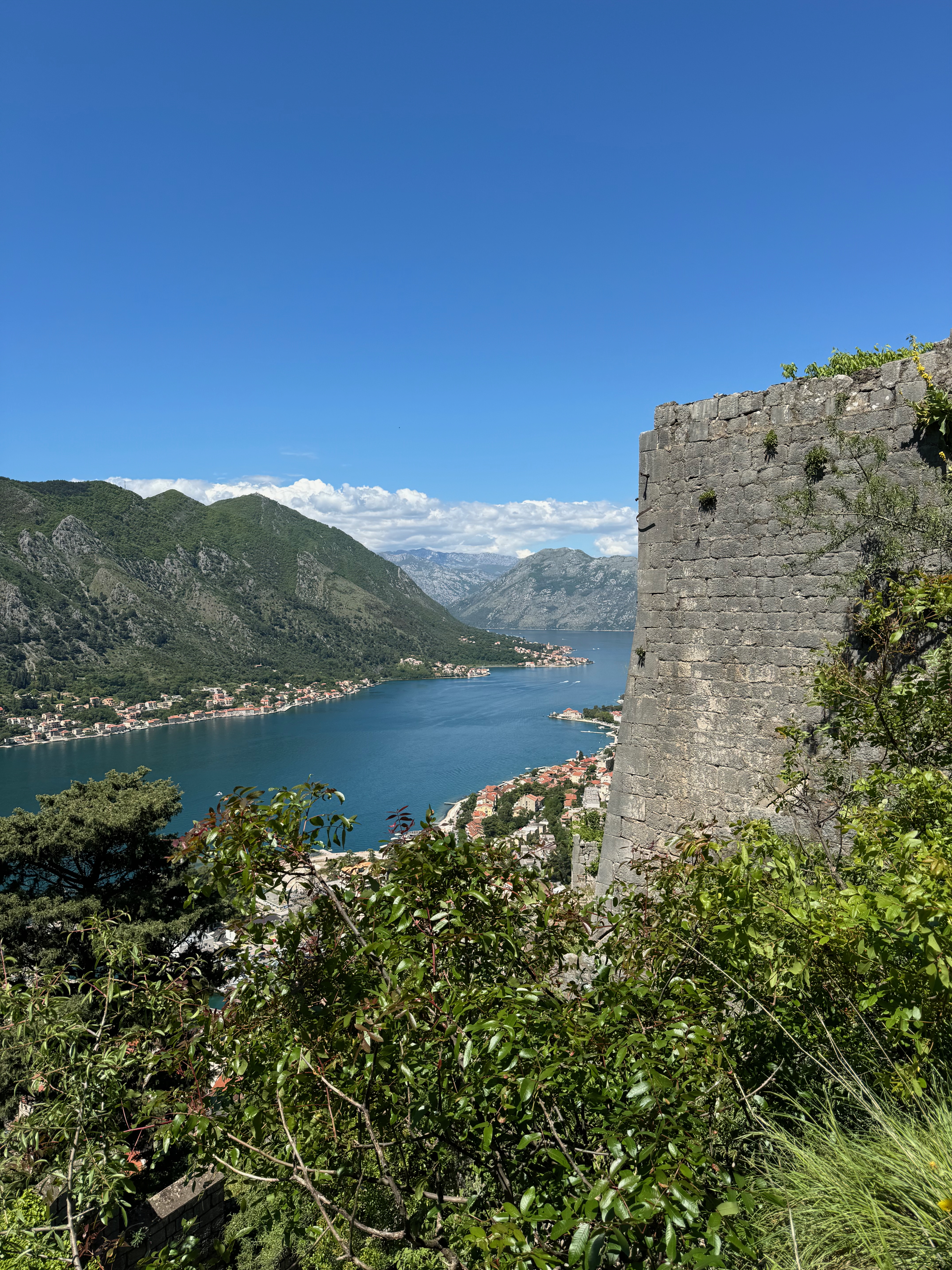 The Bay of Kotor seen from the fortress walls
