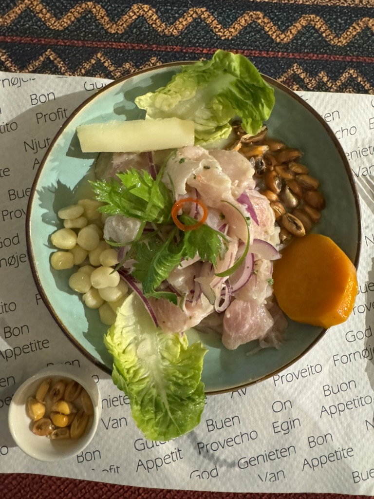 Ceviche at Auca'llama Sabores del Perú in Barcelona