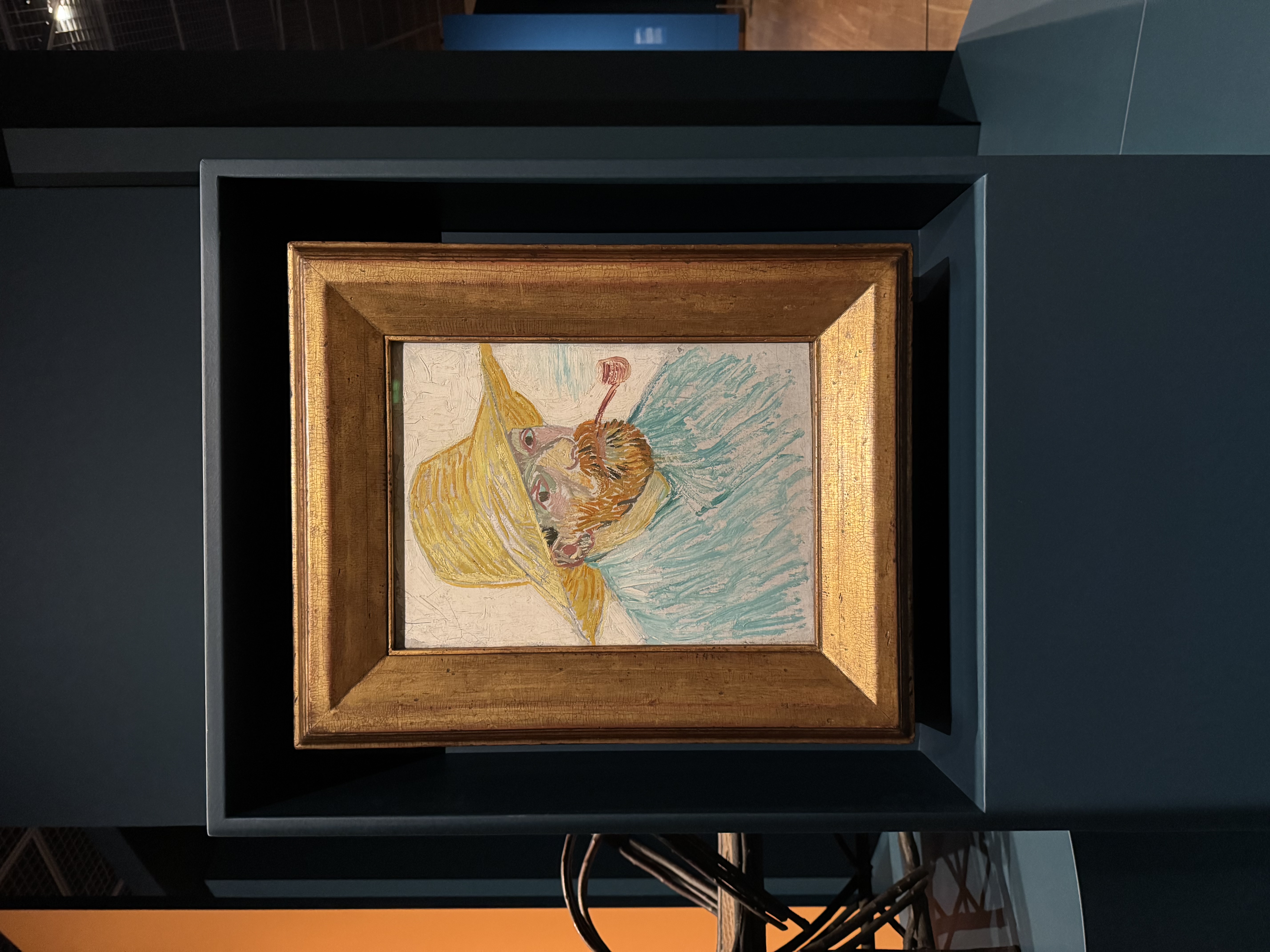 A Van Gogh self-portrait on display at the Van Gogh Museum