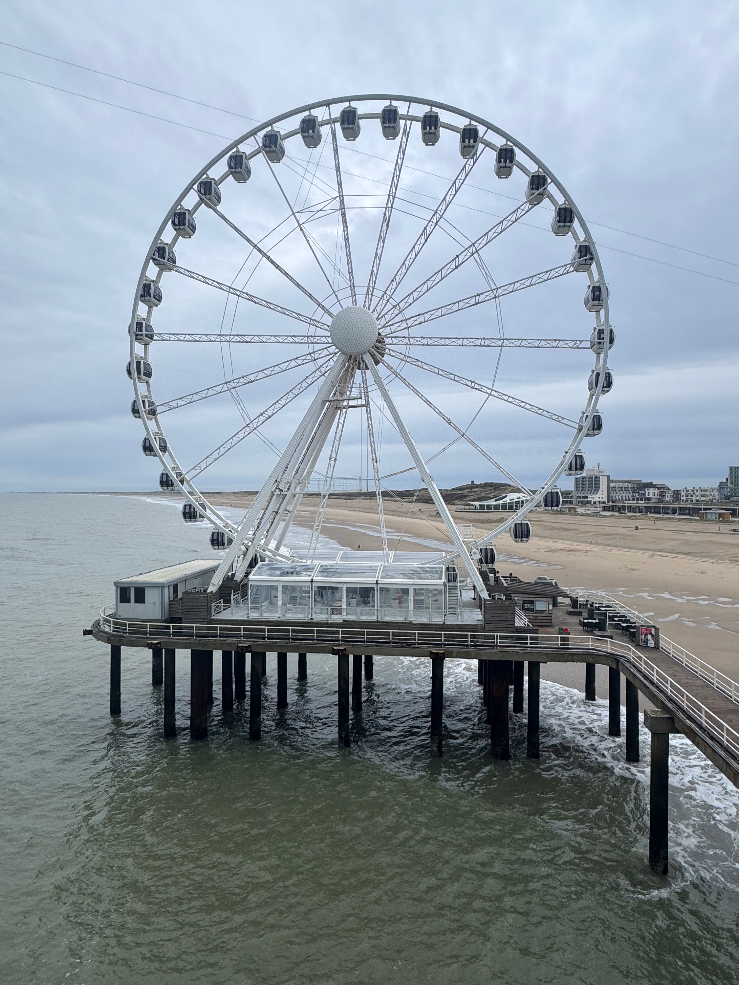 The Pier SkyView ferris wheel over Scheveningen beach